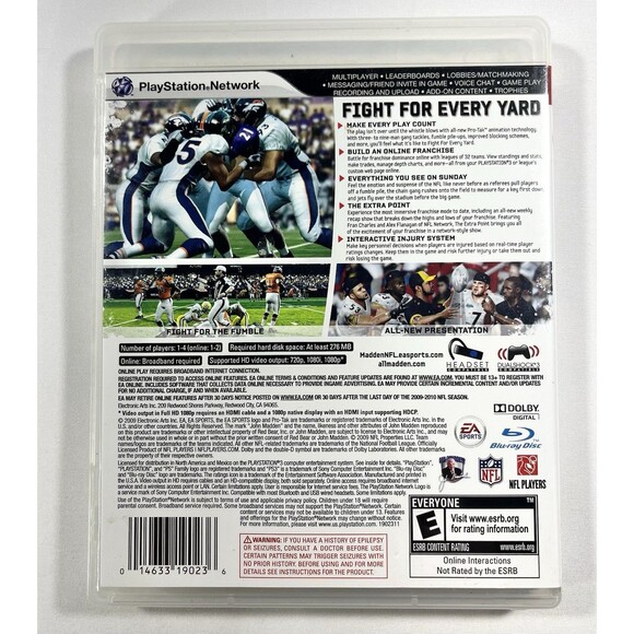 Madden NFL 10 Sony PlayStation 3 EA Sports Complete with Manual Tested - Picture 2 of 8